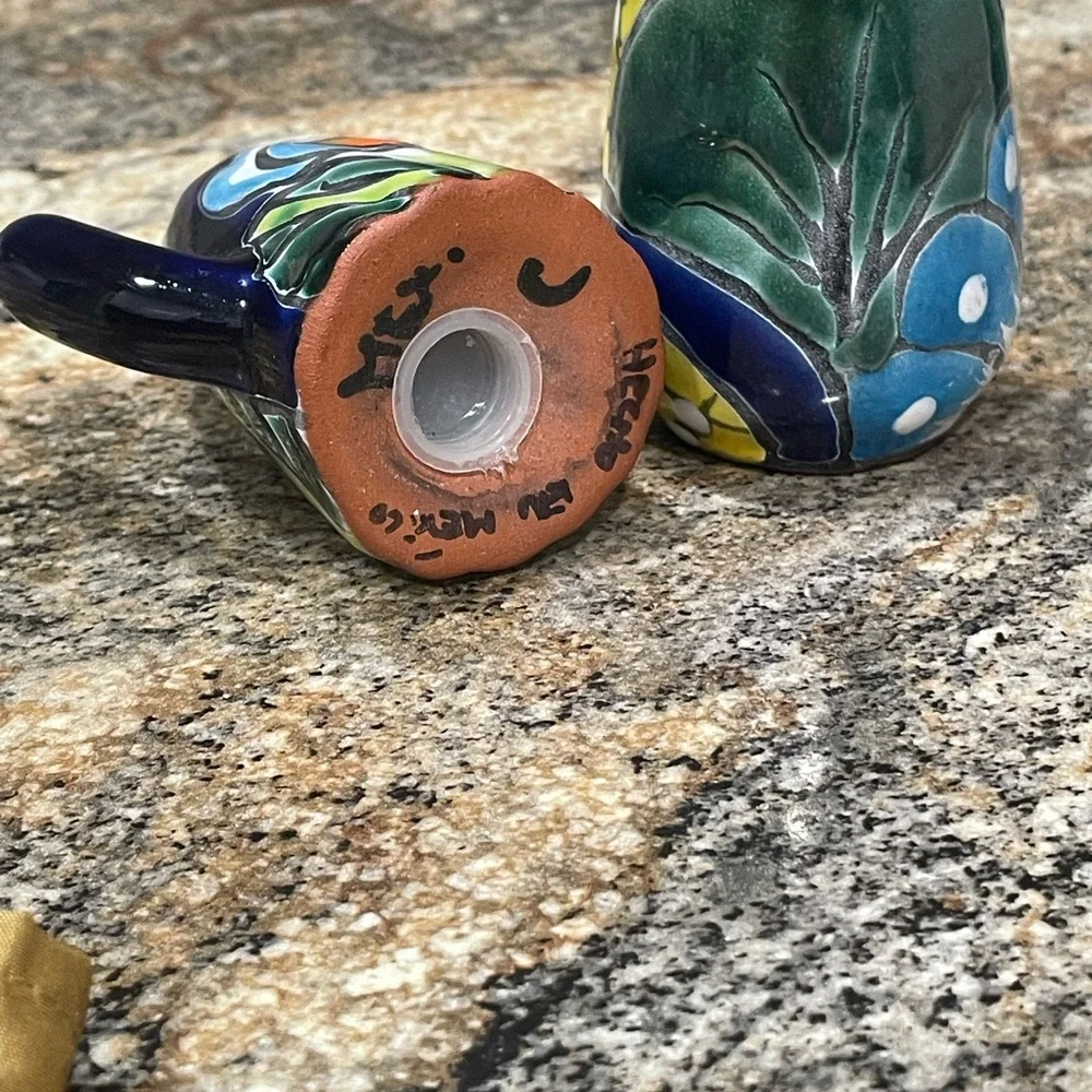 Hand-painted Talavera Salt and Pepper Shakers